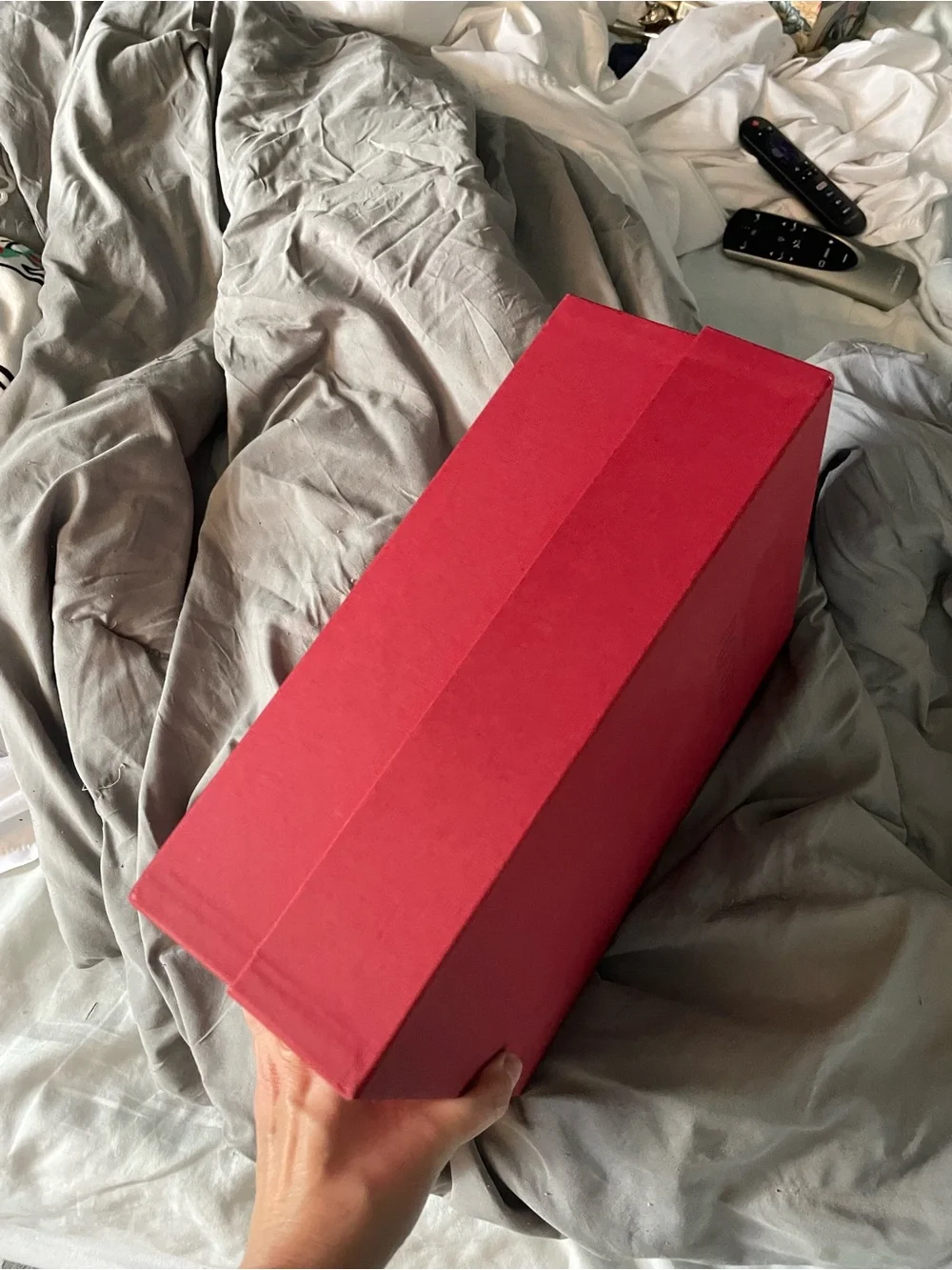Authentic Valentino Garavani Deep Red Embossed shoe Box